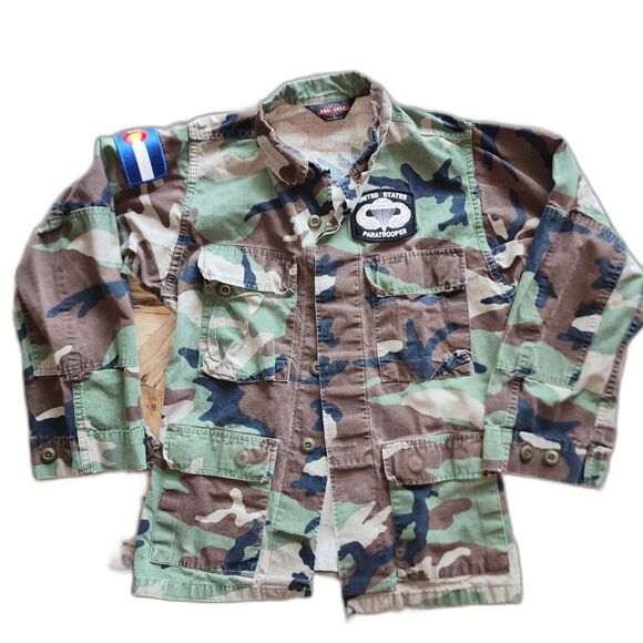 VTG Tru Spec United States Paratrooper Camouflage Army Field Jacket XS - Picture 1 of 8